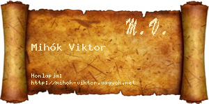 Mihók Viktor névjegykártya
